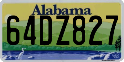 AL license plate 64DZ827