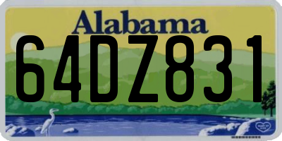 AL license plate 64DZ831