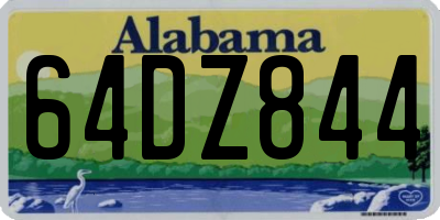 AL license plate 64DZ844