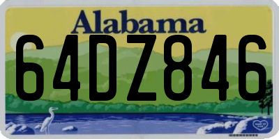 AL license plate 64DZ846