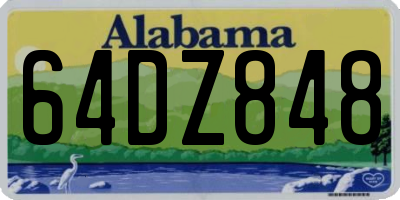 AL license plate 64DZ848