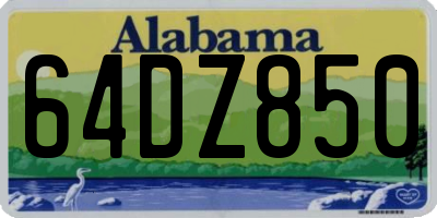 AL license plate 64DZ850