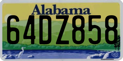 AL license plate 64DZ858