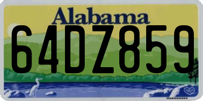 AL license plate 64DZ859