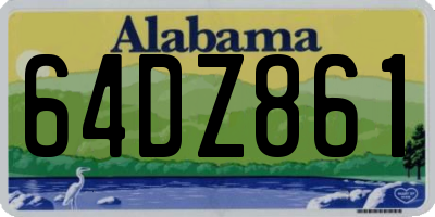 AL license plate 64DZ861