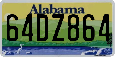 AL license plate 64DZ864