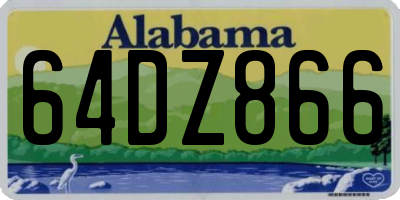 AL license plate 64DZ866