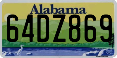 AL license plate 64DZ869