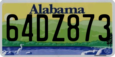 AL license plate 64DZ873