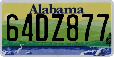 AL license plate 64DZ877