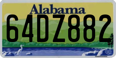 AL license plate 64DZ882