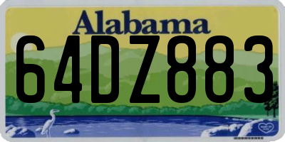 AL license plate 64DZ883