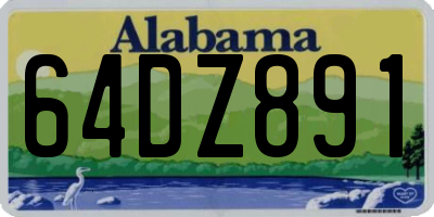 AL license plate 64DZ891