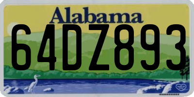AL license plate 64DZ893