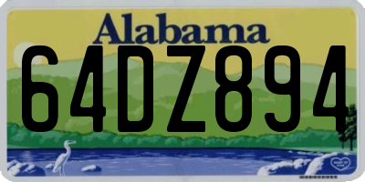 AL license plate 64DZ894