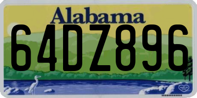 AL license plate 64DZ896