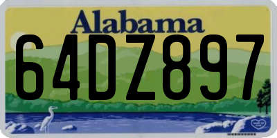 AL license plate 64DZ897