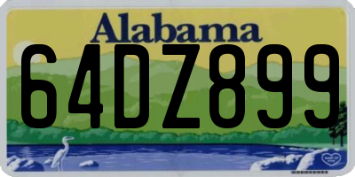 AL license plate 64DZ899