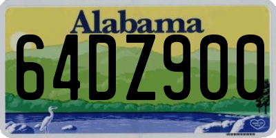 AL license plate 64DZ900
