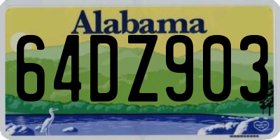 AL license plate 64DZ903
