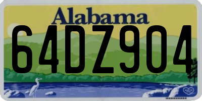 AL license plate 64DZ904