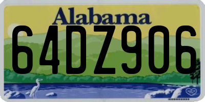 AL license plate 64DZ906