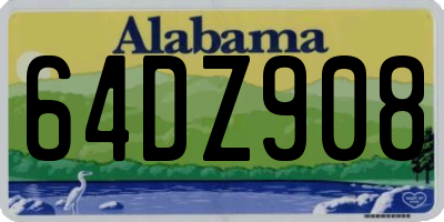 AL license plate 64DZ908
