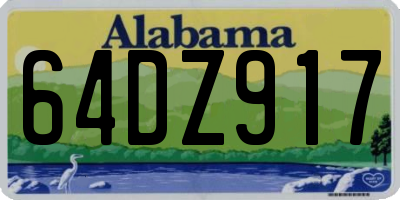 AL license plate 64DZ917