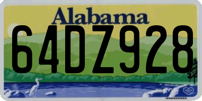 AL license plate 64DZ928
