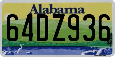 AL license plate 64DZ936