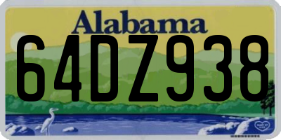 AL license plate 64DZ938