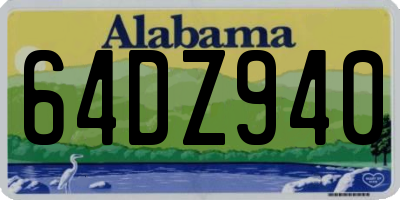 AL license plate 64DZ940