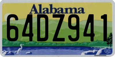 AL license plate 64DZ941