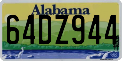 AL license plate 64DZ944