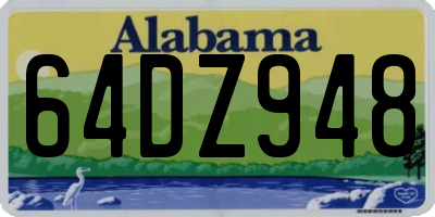 AL license plate 64DZ948