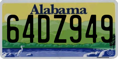 AL license plate 64DZ949