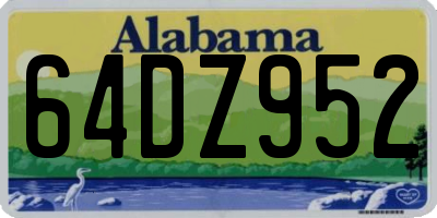AL license plate 64DZ952