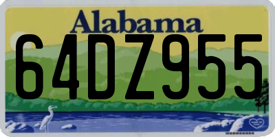 AL license plate 64DZ955