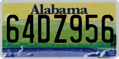 AL license plate 64DZ956