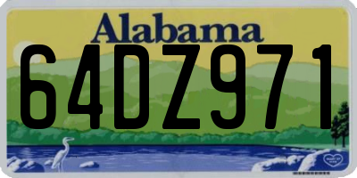 AL license plate 64DZ971