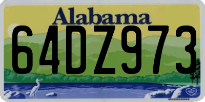AL license plate 64DZ973