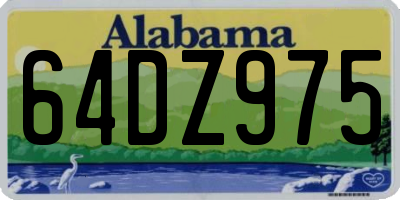 AL license plate 64DZ975