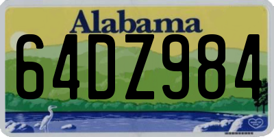 AL license plate 64DZ984