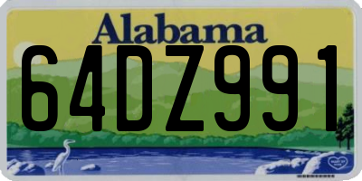 AL license plate 64DZ991