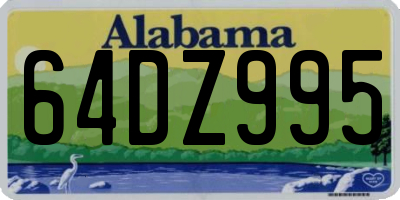 AL license plate 64DZ995