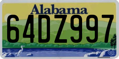 AL license plate 64DZ997