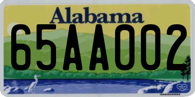AL license plate 65AA002