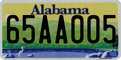 AL license plate 65AA005