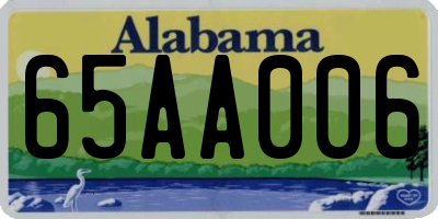AL license plate 65AA006