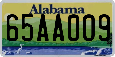 AL license plate 65AA009